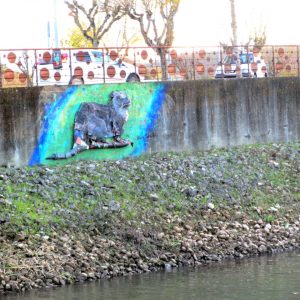 Obra De Arte Urbana Que Já Pode Ser Visita Na Vila De Soure Recria Uma Lontra No Rio Anços