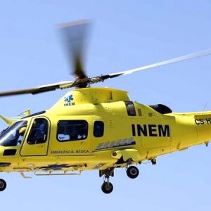 Ferido Grave Em Alcobaça Transportado De Helicóptero Do INEM Para Hospital Em Coimbra